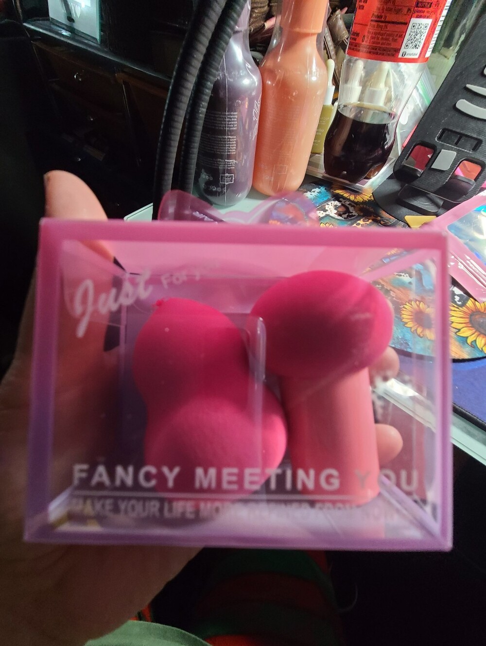 Pink Makeup Sponge Set - 2 Piece